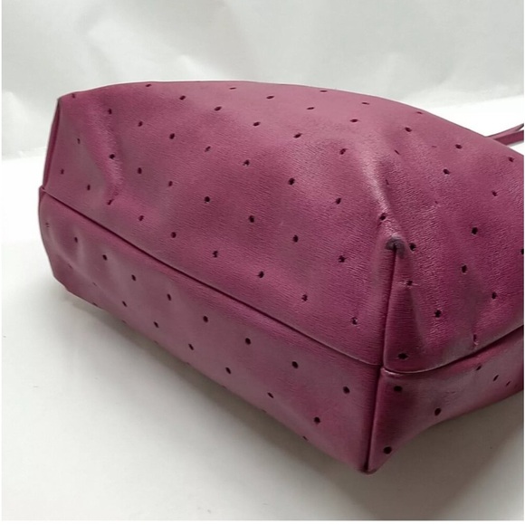 Fendi Perforated Leather Tote with Zucca Fabric Trim — Super Cool Bag!!! - Picture 6 of 10